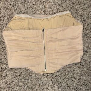 Mesh Zipped Crop Corset